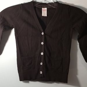 Gymboree black long sleeve button cardigan girls XS 3-4